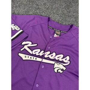 Kansas State Wildcats Baseball Jersey XL Purple Top Of The World KSU